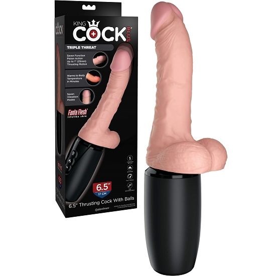 King Cock Plus 6.5inch Triple Threat - Totally Adult