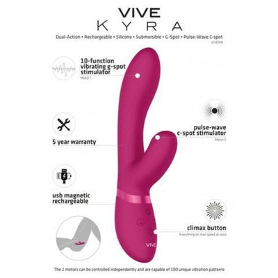 Vive Kyra Pulse Clitoral Rabbit - Totally Adult