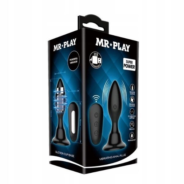Mr Play Remote Control Vibrating Anal Plug - Totally Adult