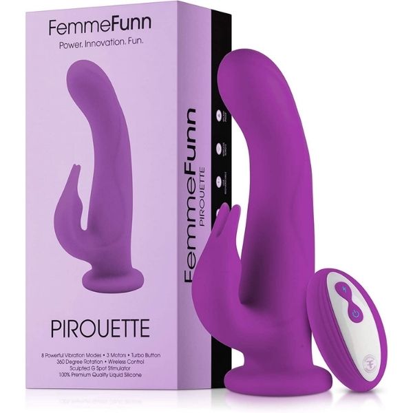 Femme Fun Pirouette Rechargeable Vibrating Rabbit - Totally Adult
