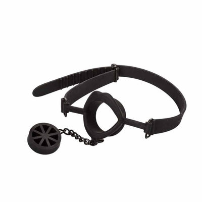 Scandal Silicone Stopper Gag Black - Totally Adult