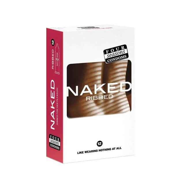 Four Seasons Naked Ribbed 12 Pack - Totally Adult